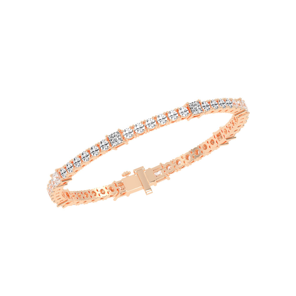 Dazzling Double Row Diamond Tennis Bracelet