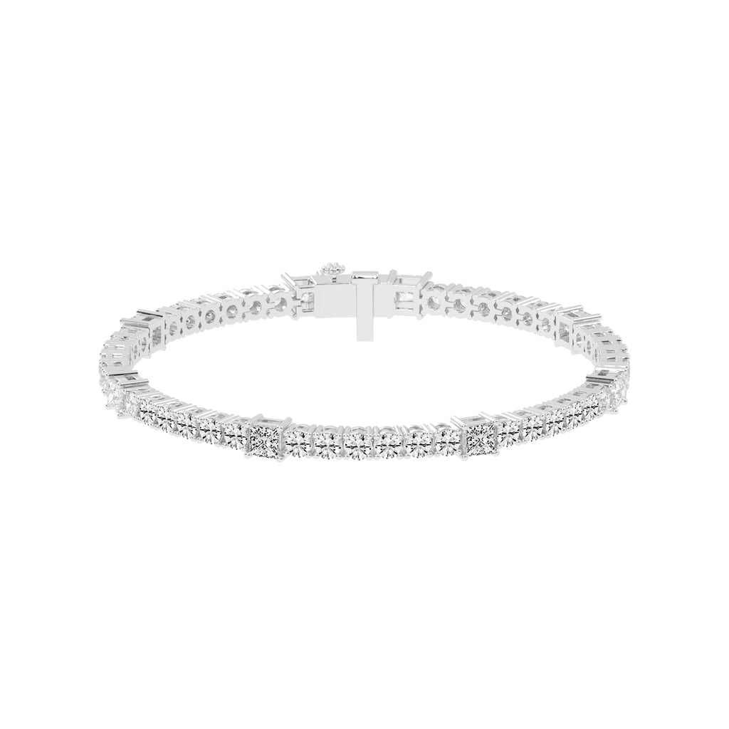 Dazzling Double Row Diamond Tennis Bracelet