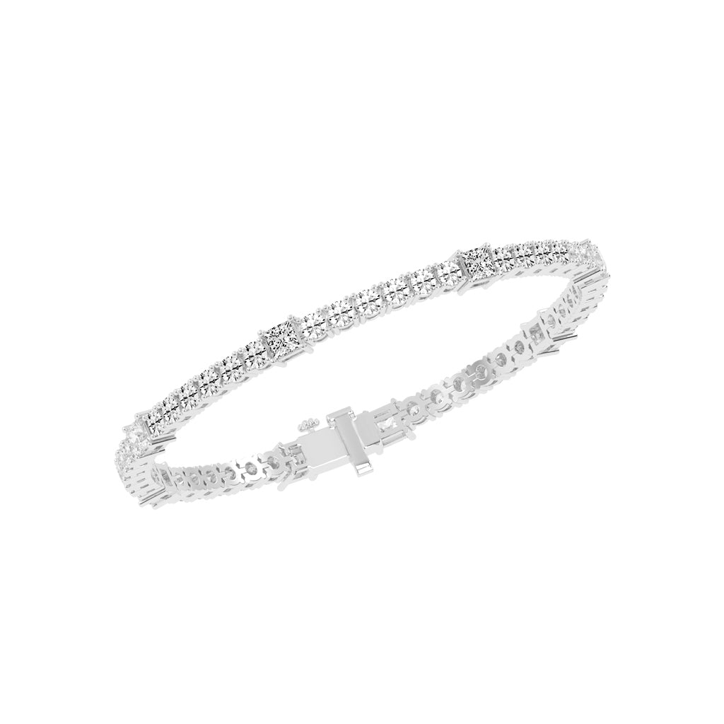 Dazzling Double Row Diamond Tennis Bracelet