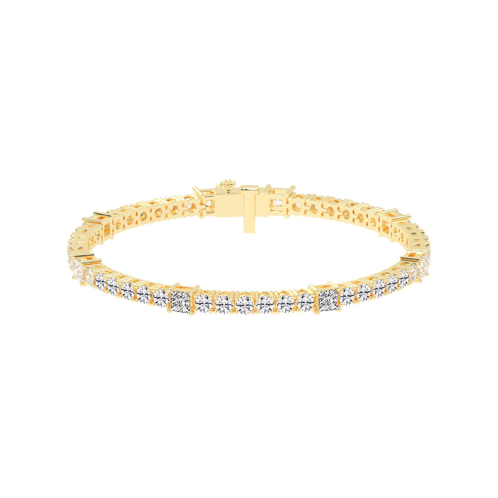 Dazzling Double Row Diamond Tennis Bracelet