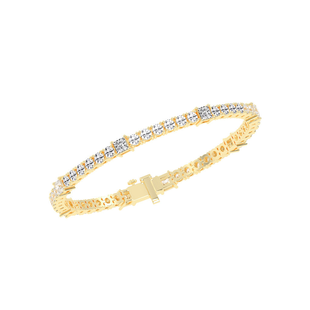 Dazzling Double Row Diamond Tennis Bracelet