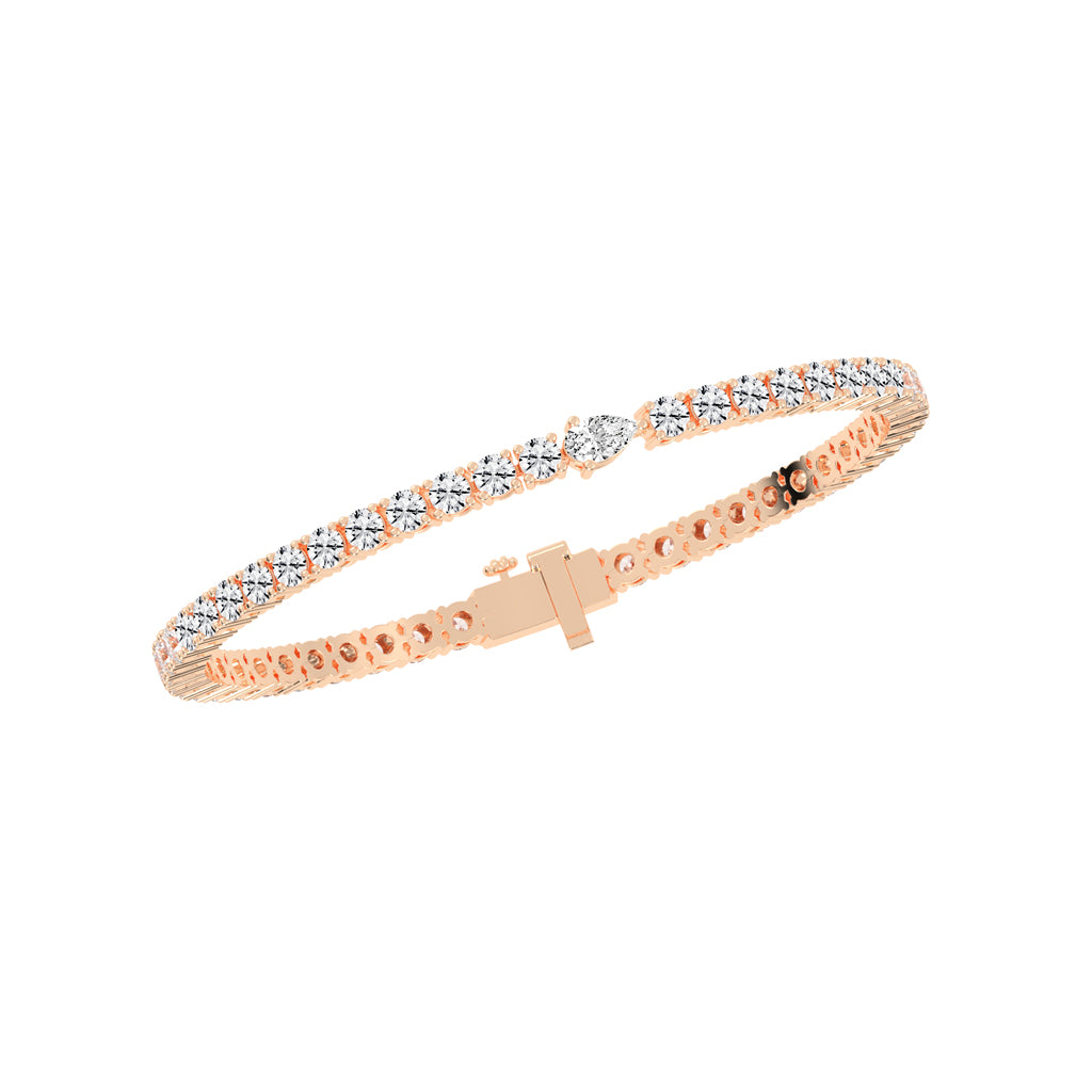 Opalora Single Pear Cut Tennis Lab Diamond Bracelet