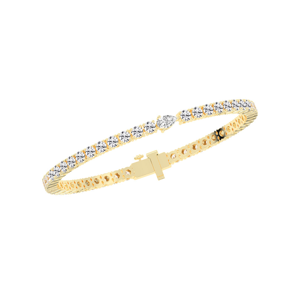 Opalora Single Pear Cut Tennis Lab Diamond Bracelet