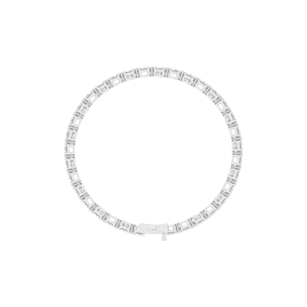 Brio Three Row Round Cut Fancy Lab Diamond Bracelet