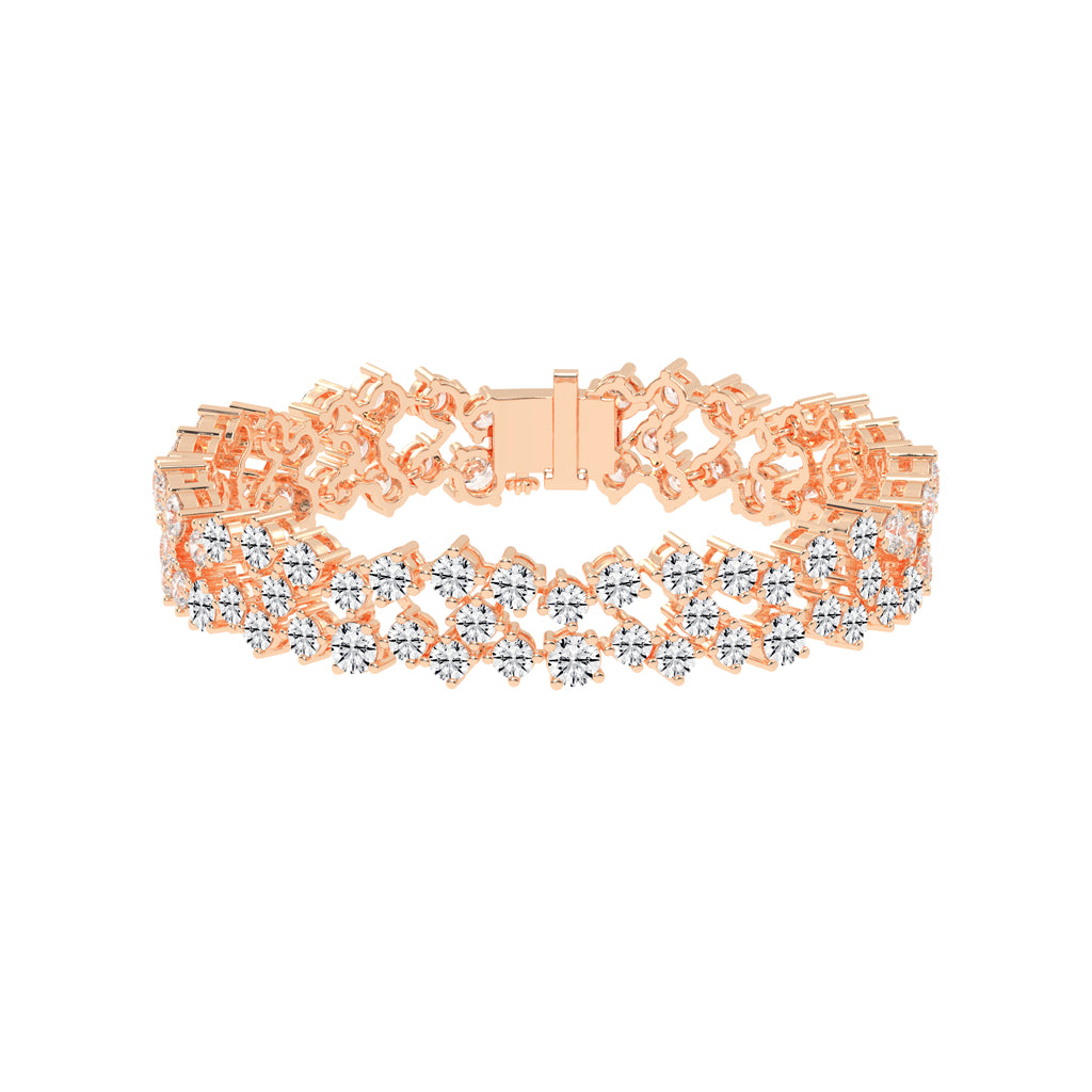 Sia Unstable Round Cut Fancy Lab Diamond Bracelet