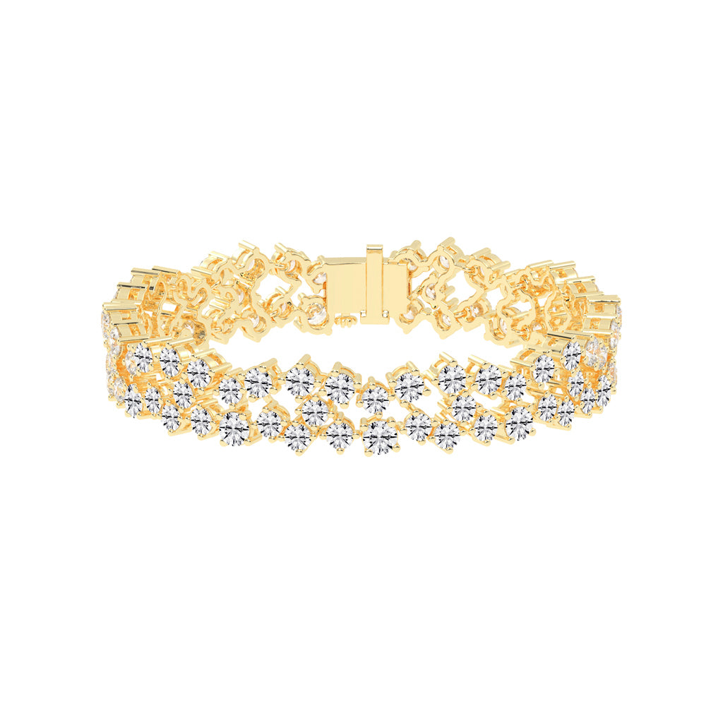 Sia Unstable Round Cut Fancy Lab Diamond Bracelet