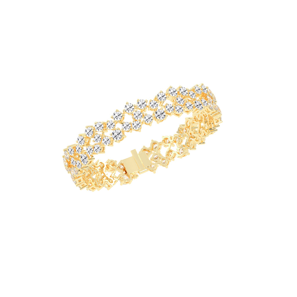 Sia Unstable Round Cut Fancy Lab Diamond Bracelet