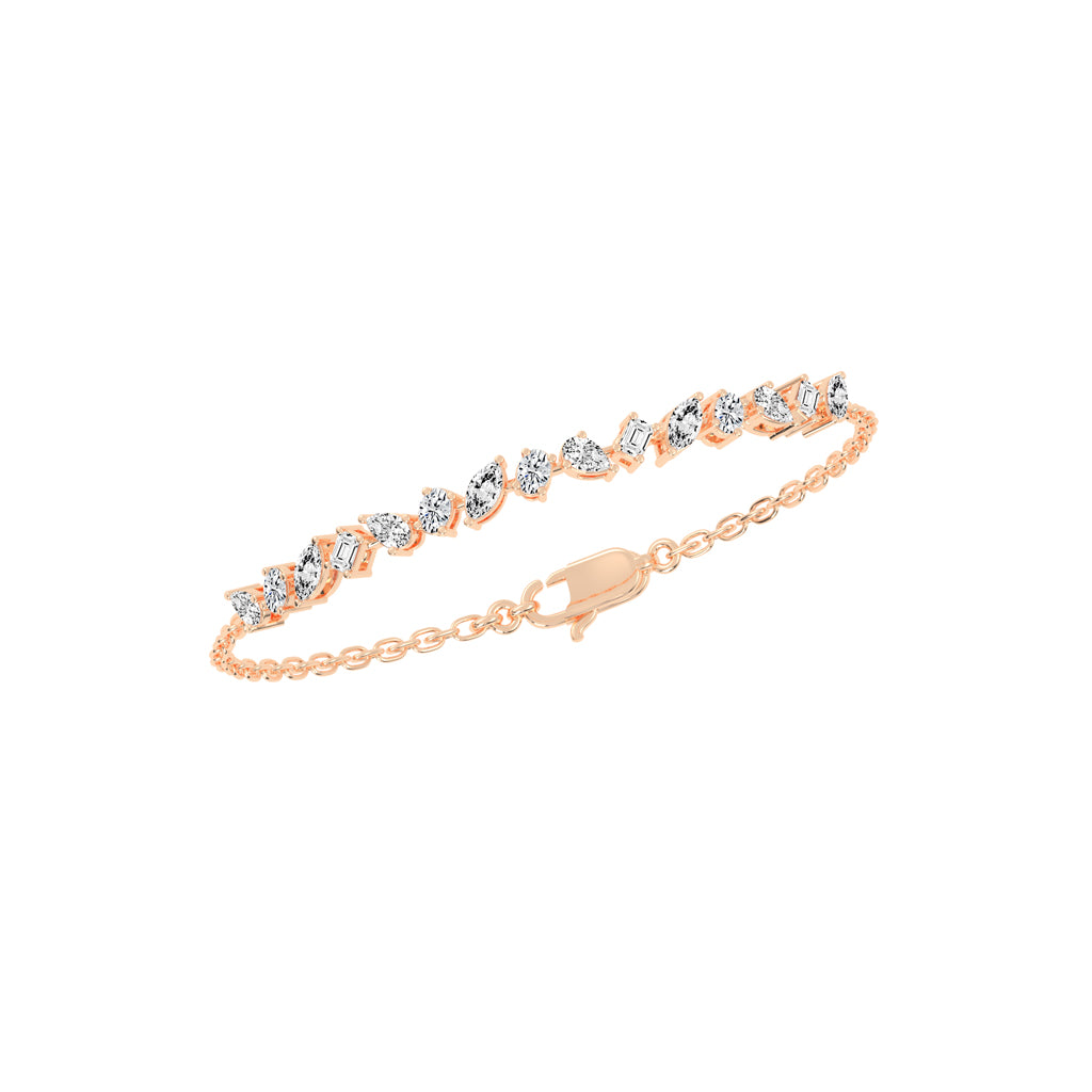 Naida Contemporary Style Fancy Lab Diamond Bracelet