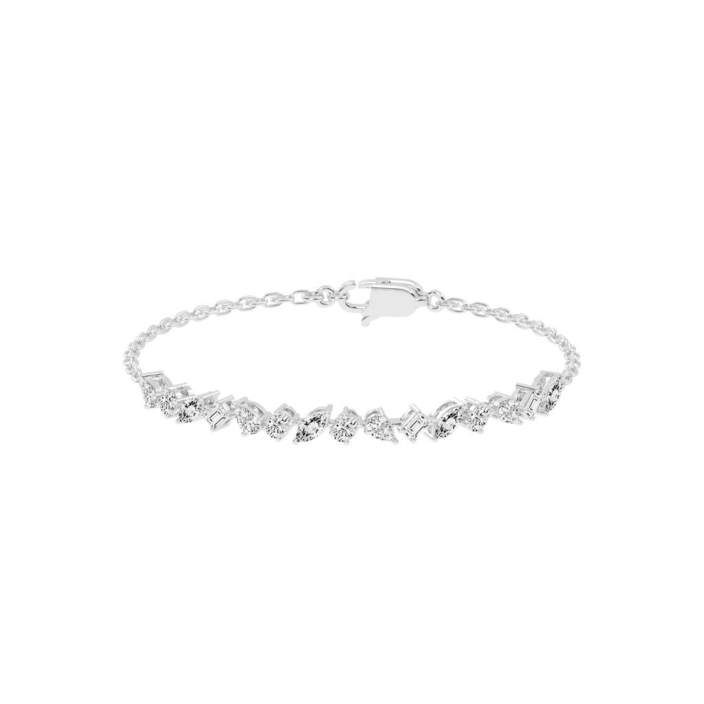 Naida Contemporary Style Fancy Lab Diamond Bracelet