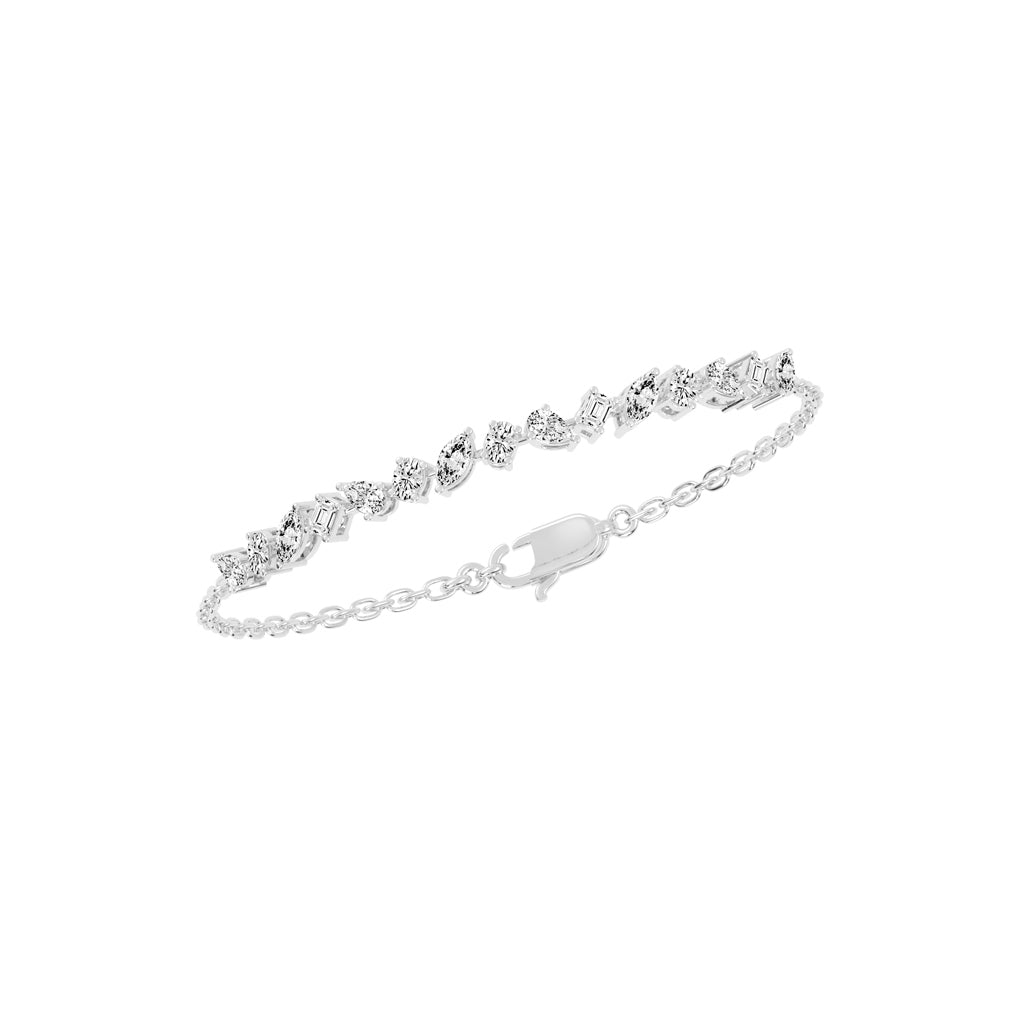 Naida Contemporary Style Fancy Lab Diamond Bracelet