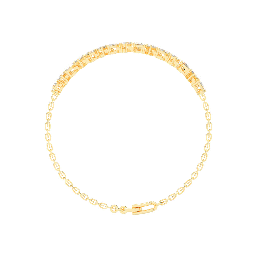 Naida Contemporary Style Fancy Lab Diamond Bracelet
