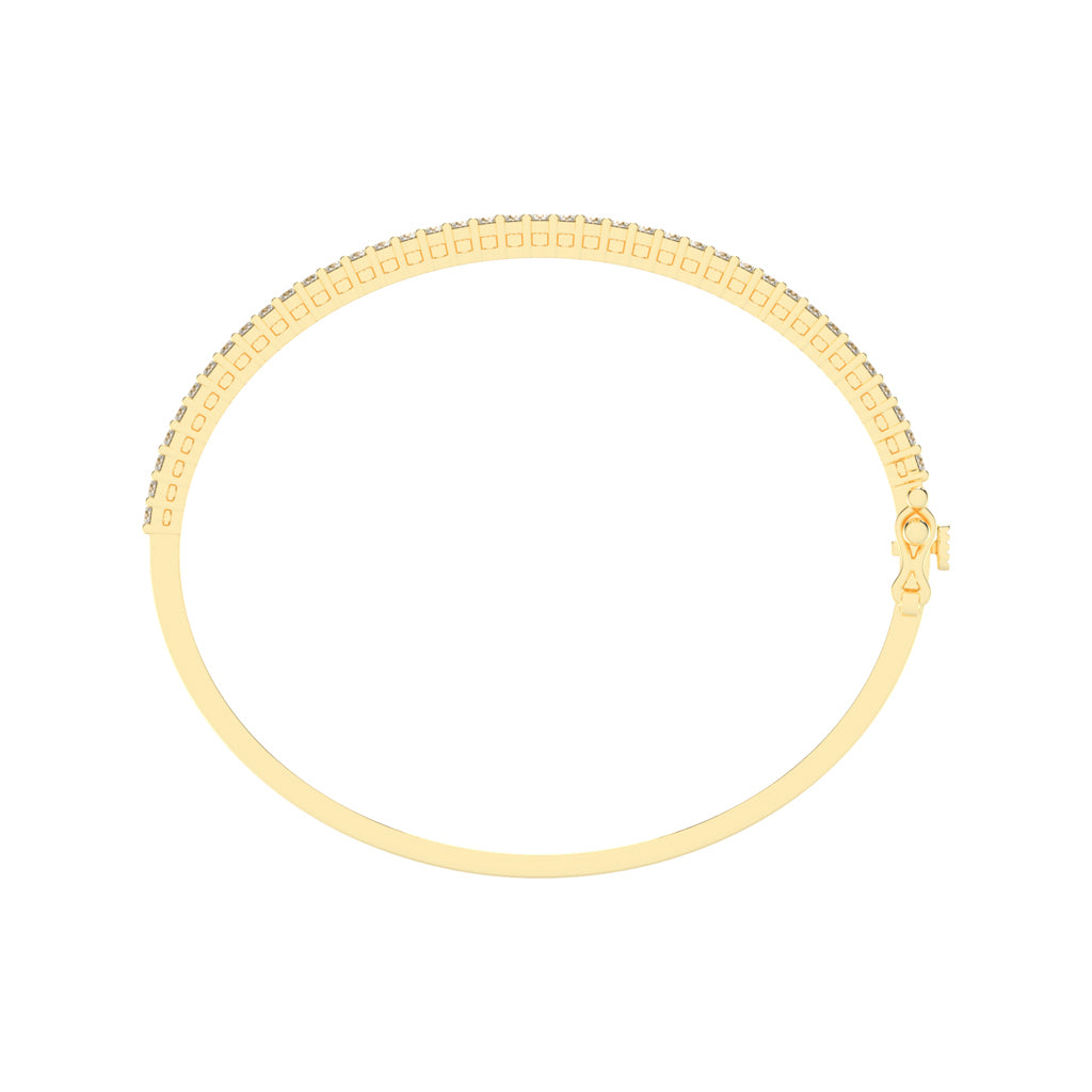 Mylia Three Row Emerald Cut Fancy Lab Diamond Bracelet