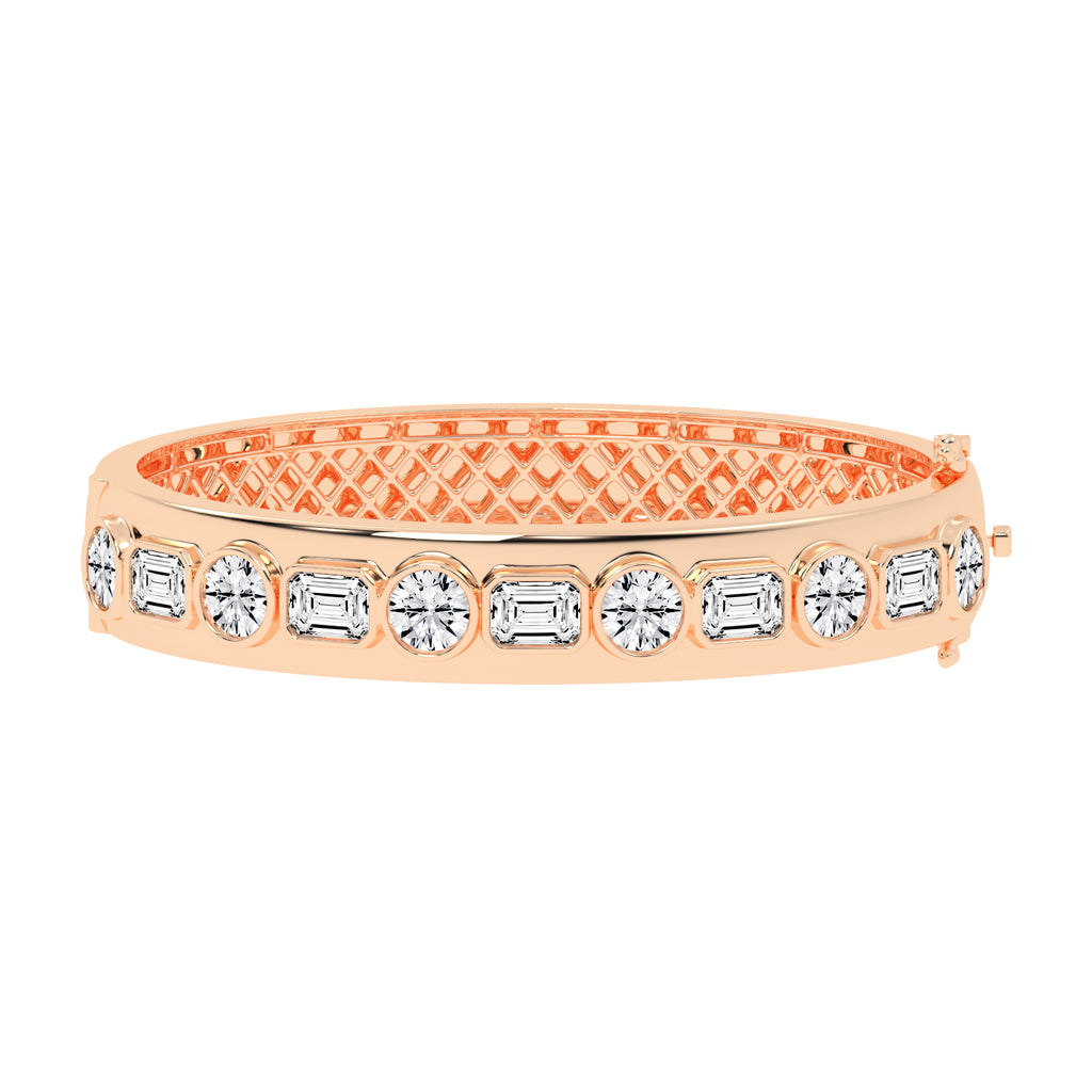 Alera Bezel Set 2Stone Kada Lab Diamond Bracelet