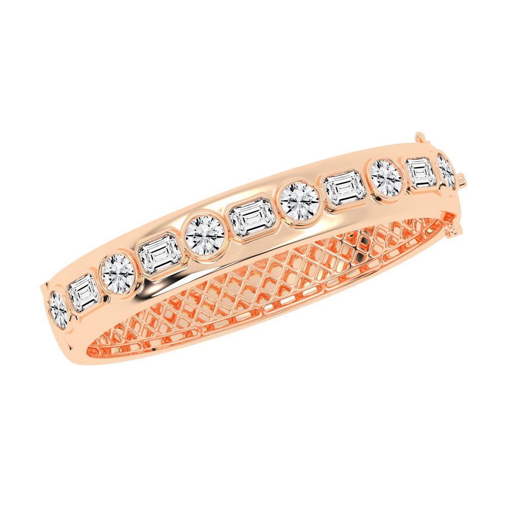 Alera Bezel Set 2Stone Kada Lab Diamond Bracelet