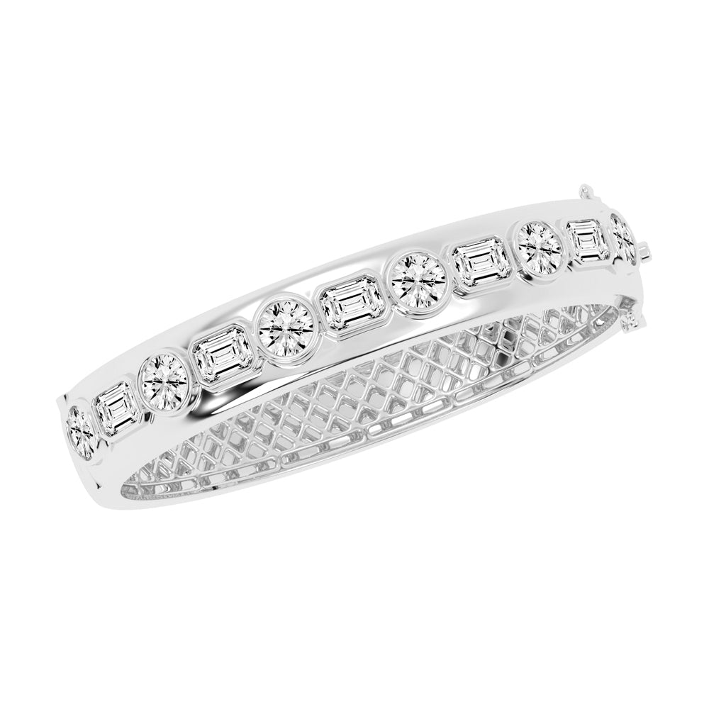 Alera Bezel Set 2Stone Kada Lab Diamond Bracelet