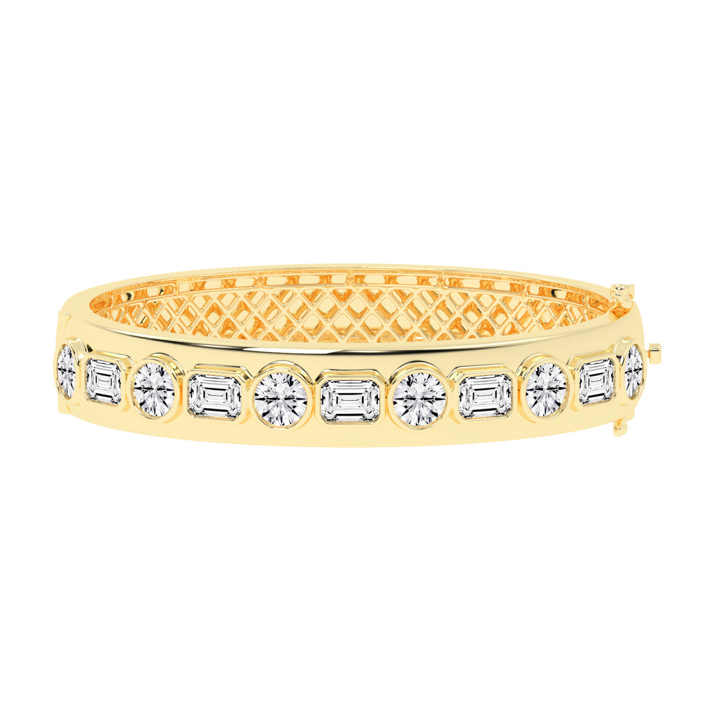 Alera Bezel Set 2Stone Kada Lab Diamond Bracelet