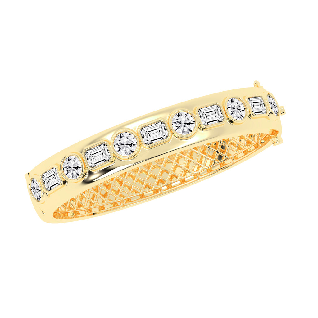 Alera Bezel Set 2Stone Kada Lab Diamond Bracelet