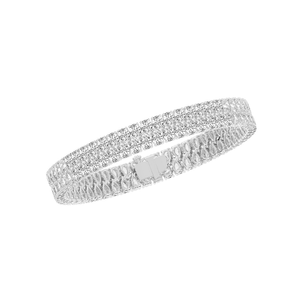 Viera Pear Cut Fancy Lab Diamond Bracelet