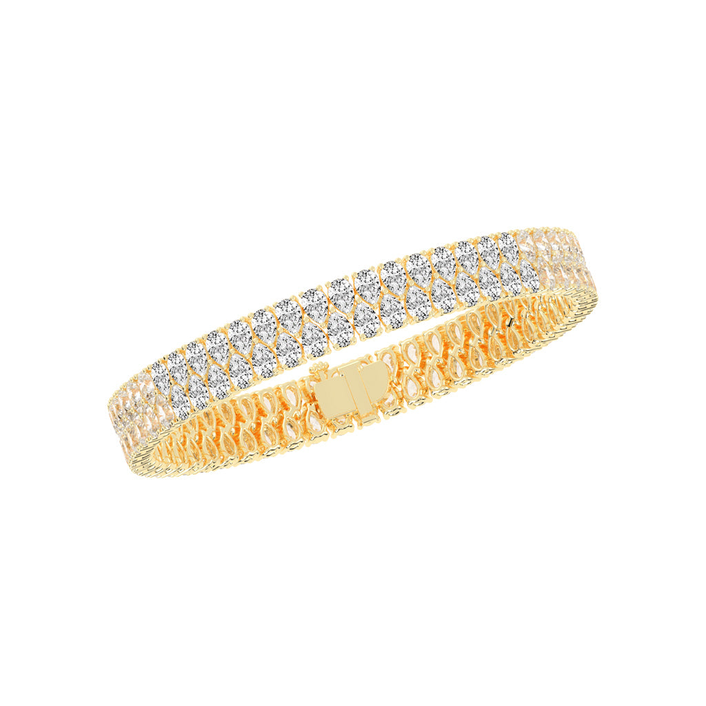 Viera Pear Cut Fancy Lab Diamond Bracelet