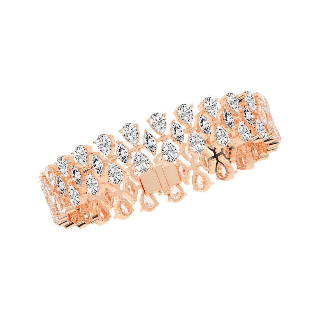 Pear Marquise Interlaced Diamond Statement Bracelet