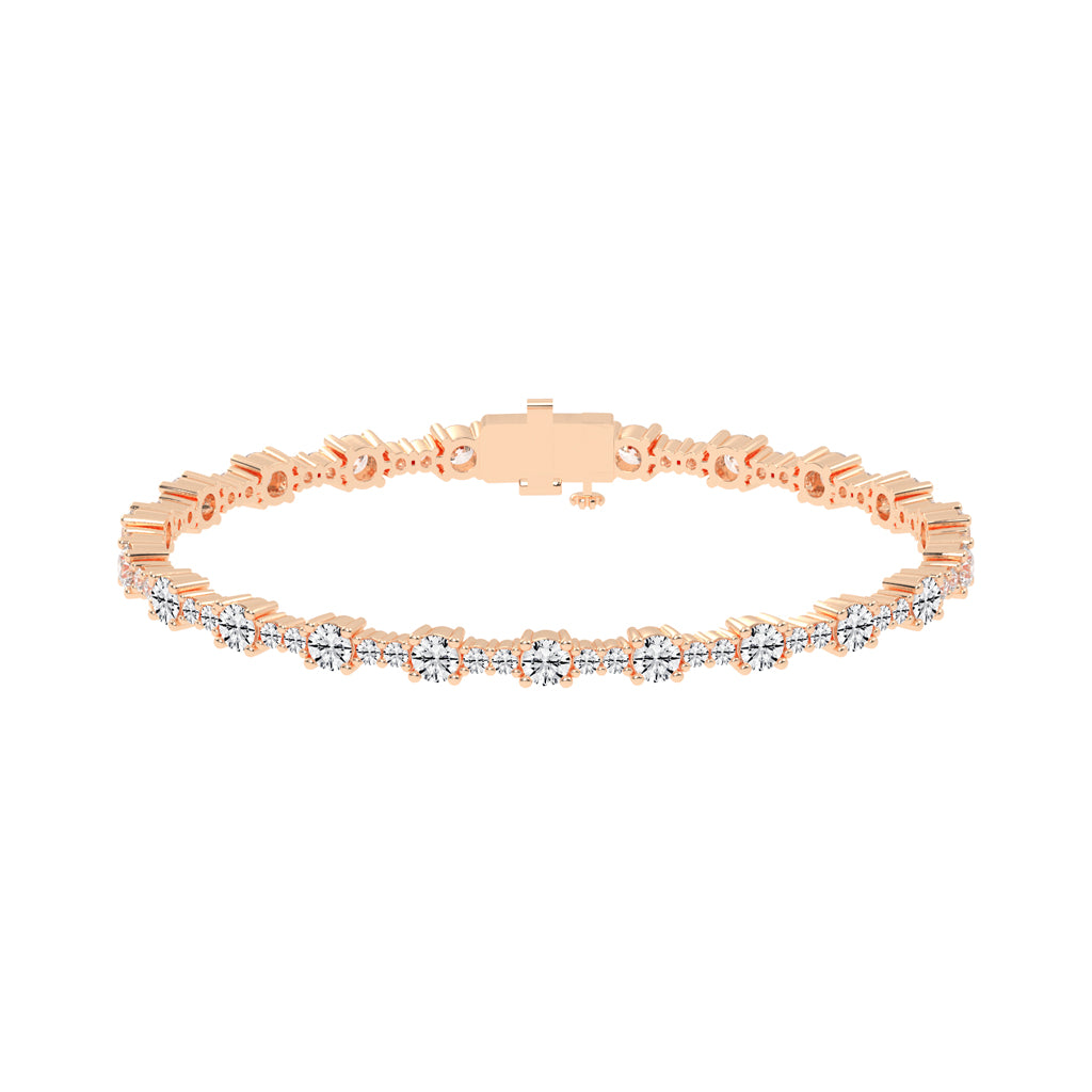 Vellina Round Cut Tennis Lab Diamond Bracelet