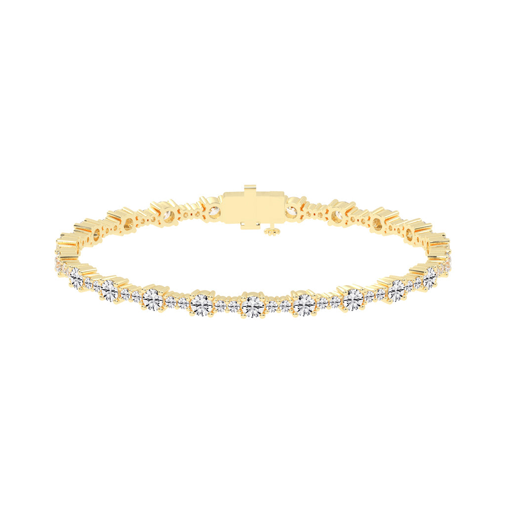 Vellina Round Cut Tennis Lab Diamond Bracelet