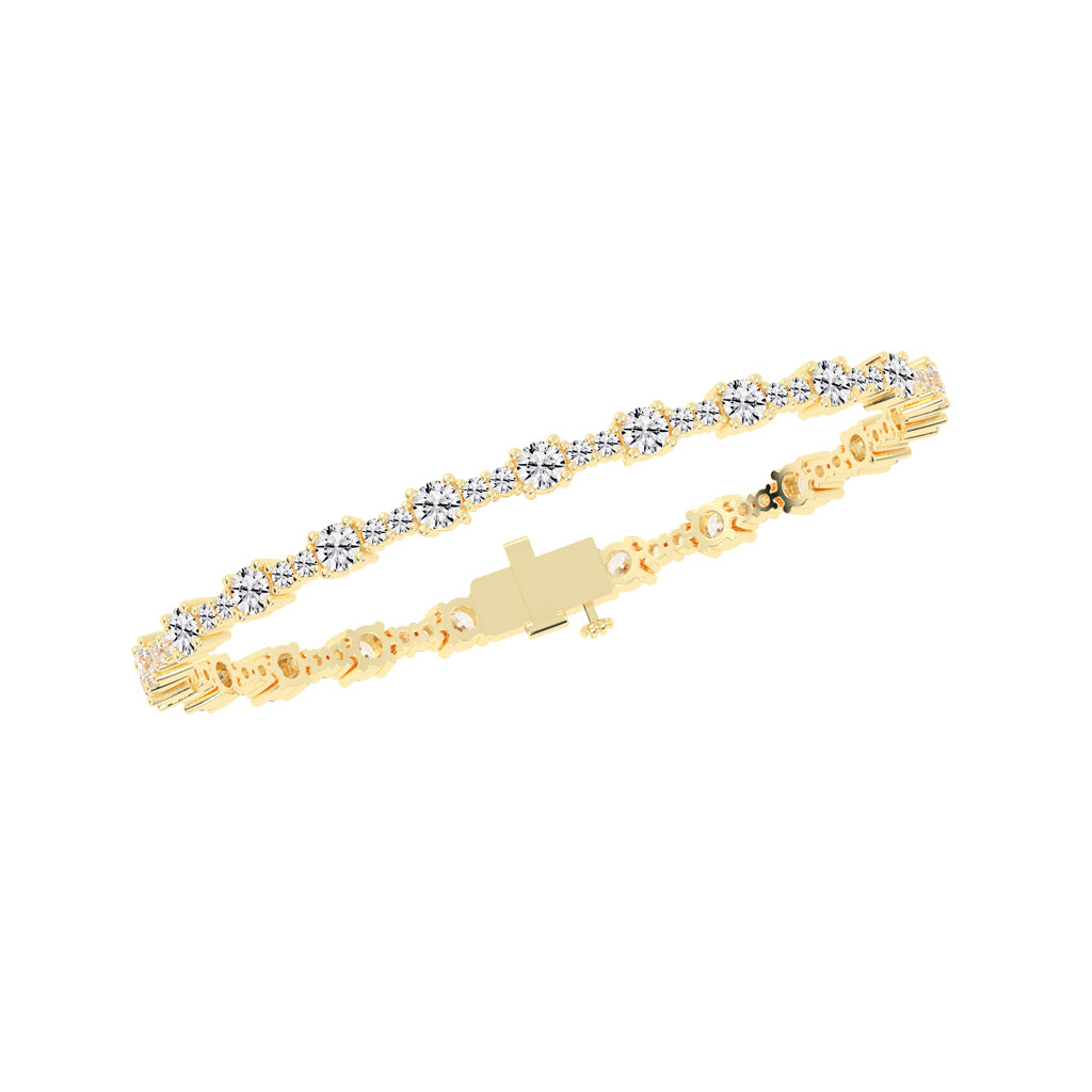 Vellina Round Cut Tennis Lab Diamond Bracelet