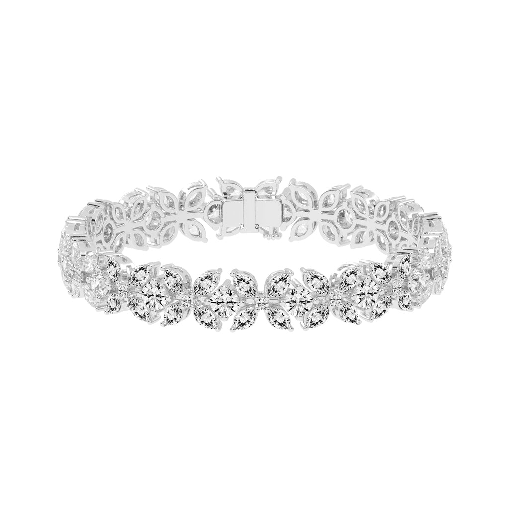 Halcyon Floral Fancy Lab Diamond Bracelet