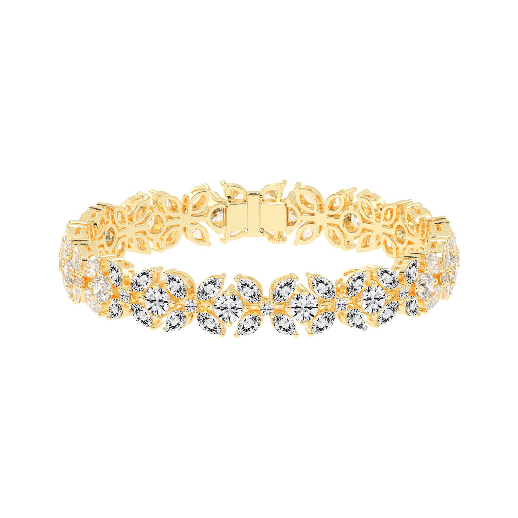 Halcyon Floral Fancy Lab Diamond Bracelet