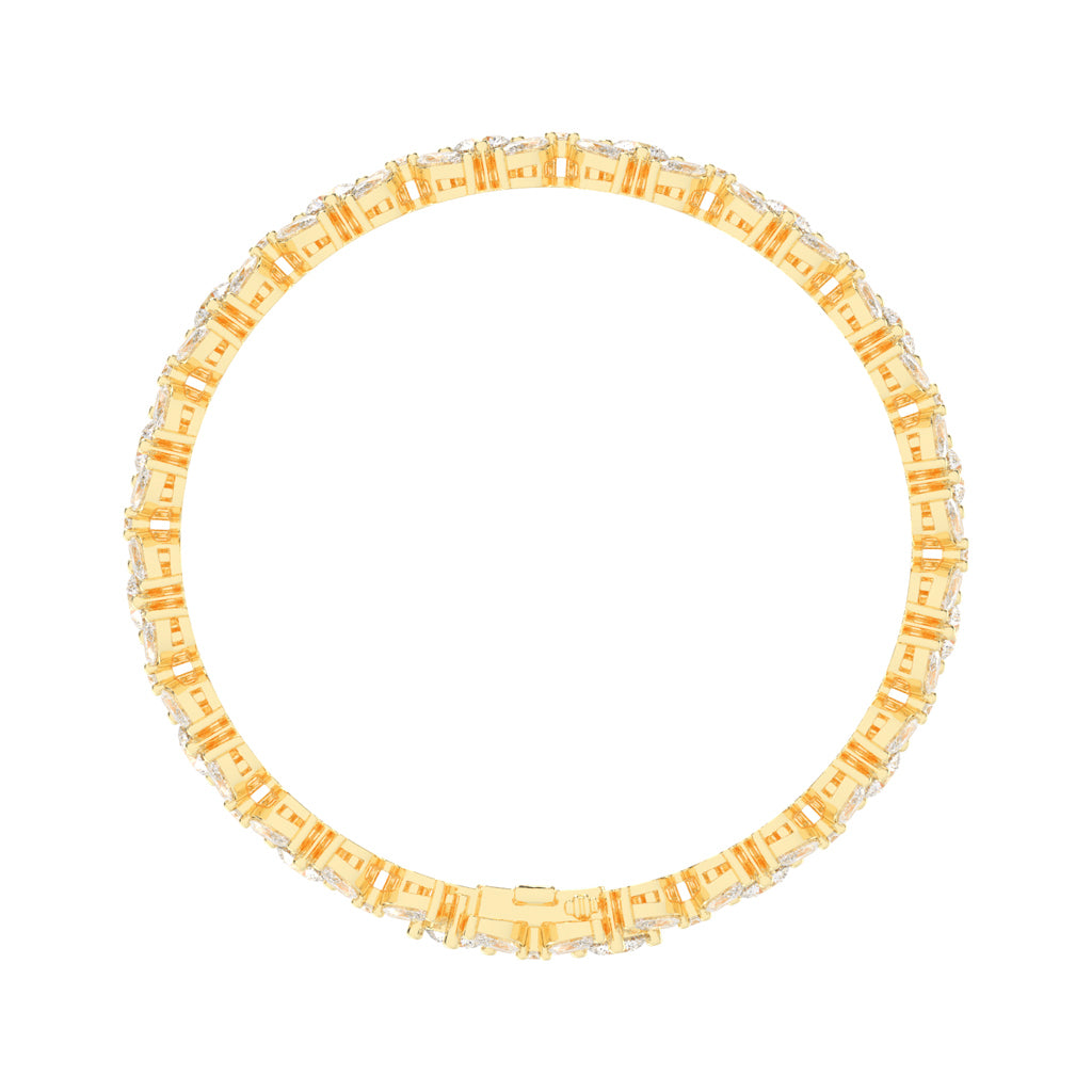 Halcyon Floral Fancy Lab Diamond Bracelet