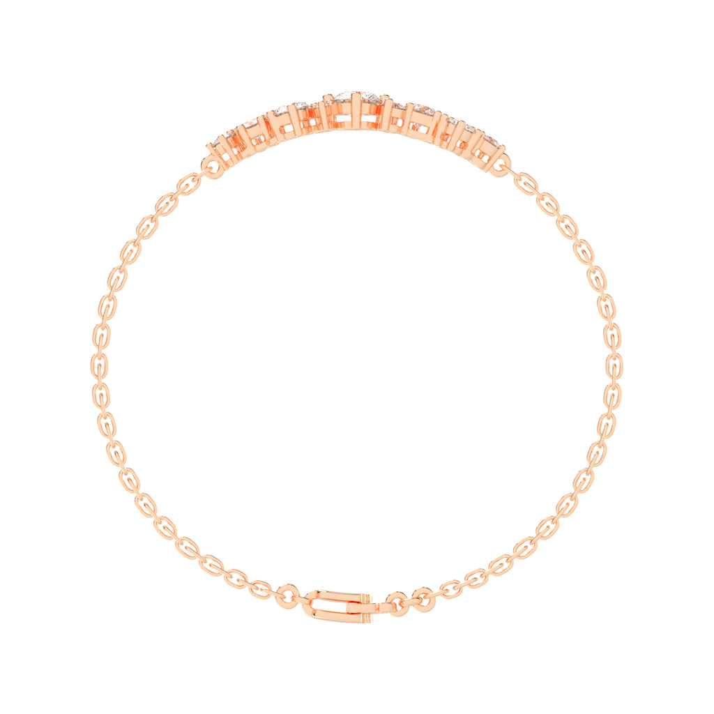 Maren Round Cut Chain Lab Diamond Bracelet
