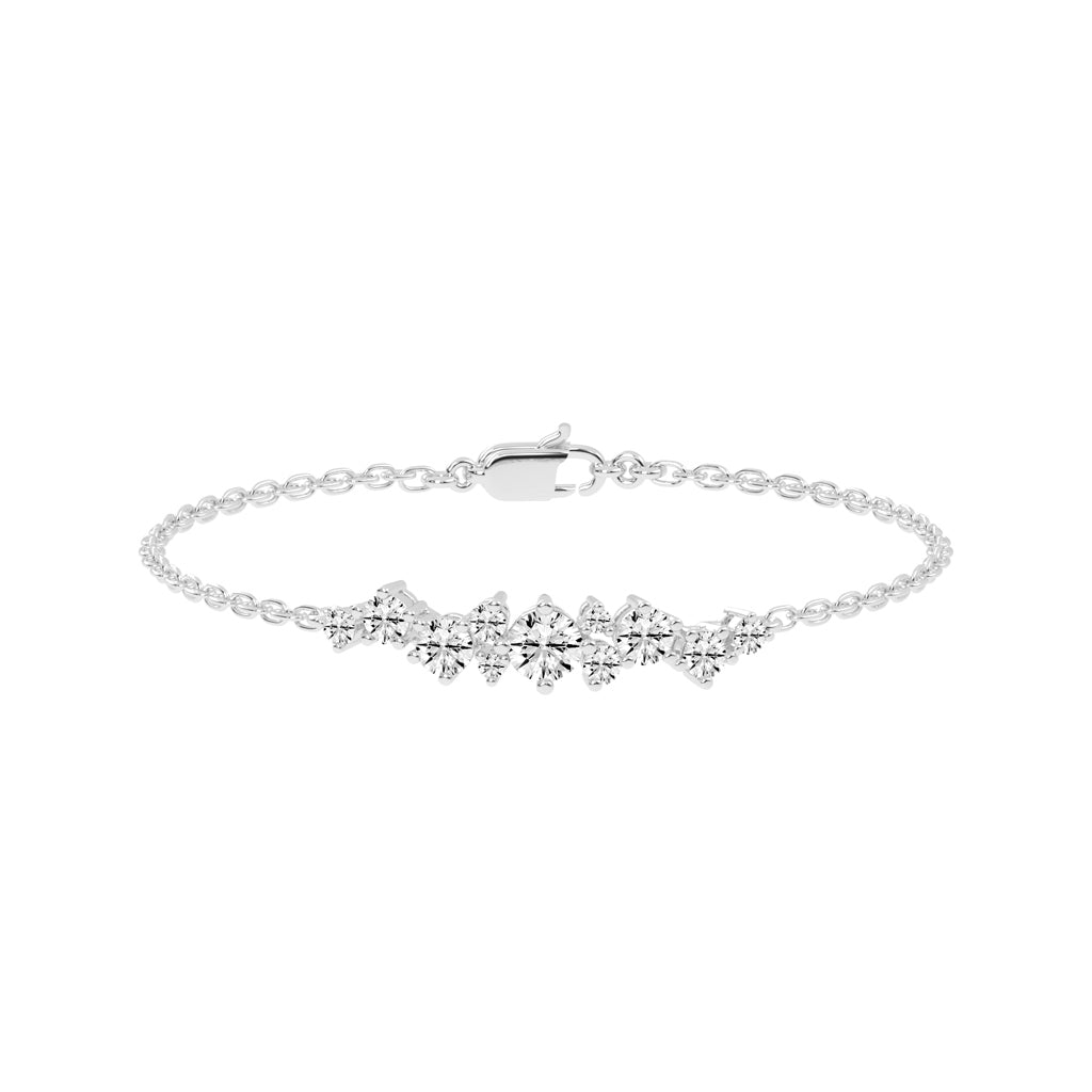 Maren Round Cut Chain Lab Diamond Bracelet