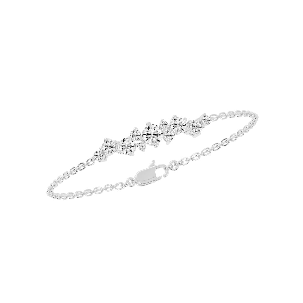 Maren Round Cut Chain Lab Diamond Bracelet