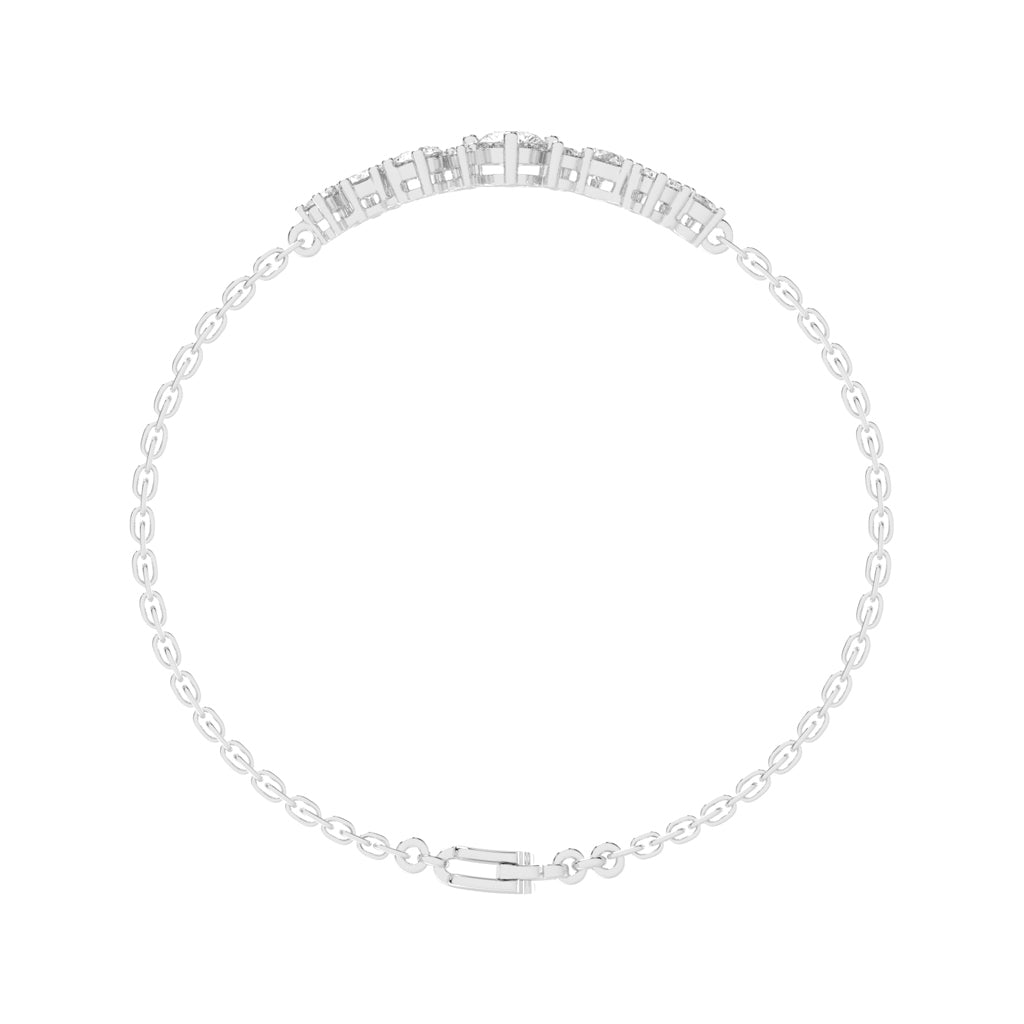 Maren Round Cut Chain Lab Diamond Bracelet