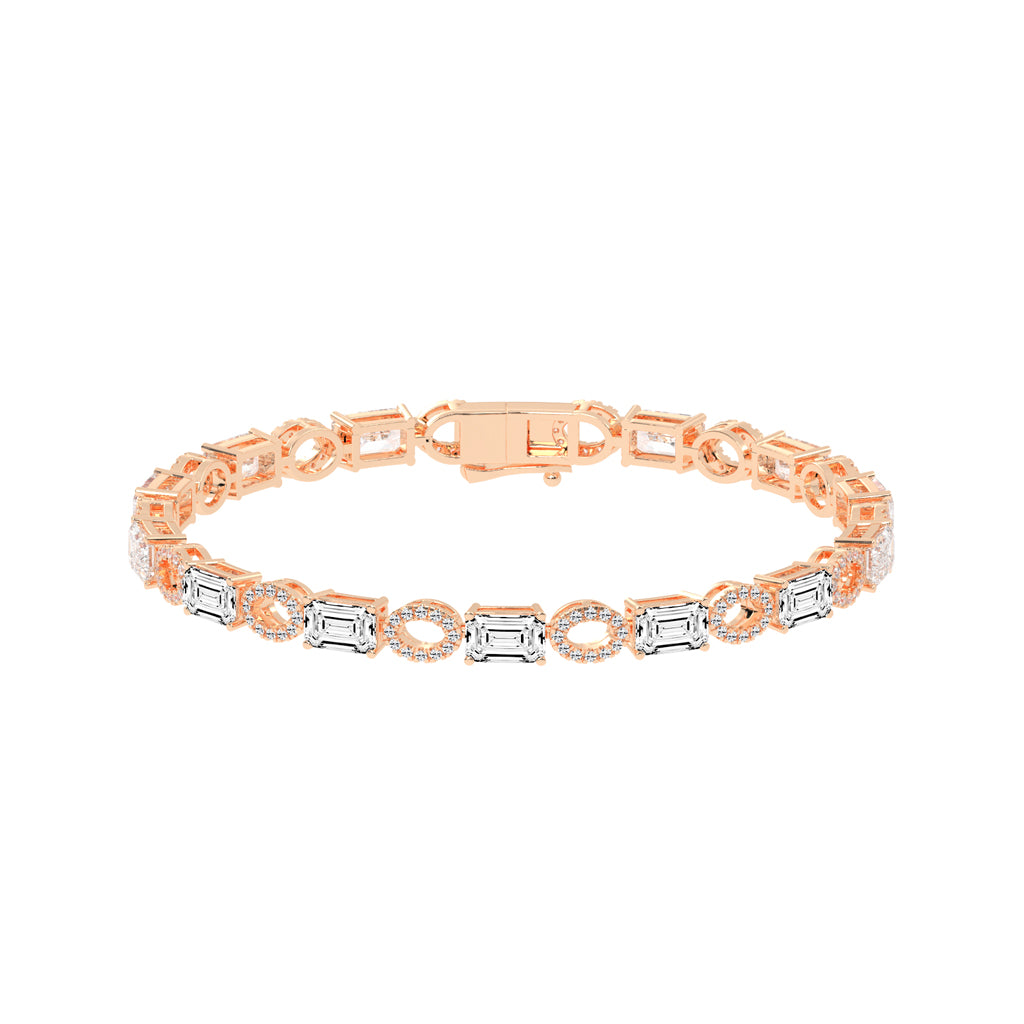 Zeira Emerald Cut Fancy Lab Diamond Bracelet