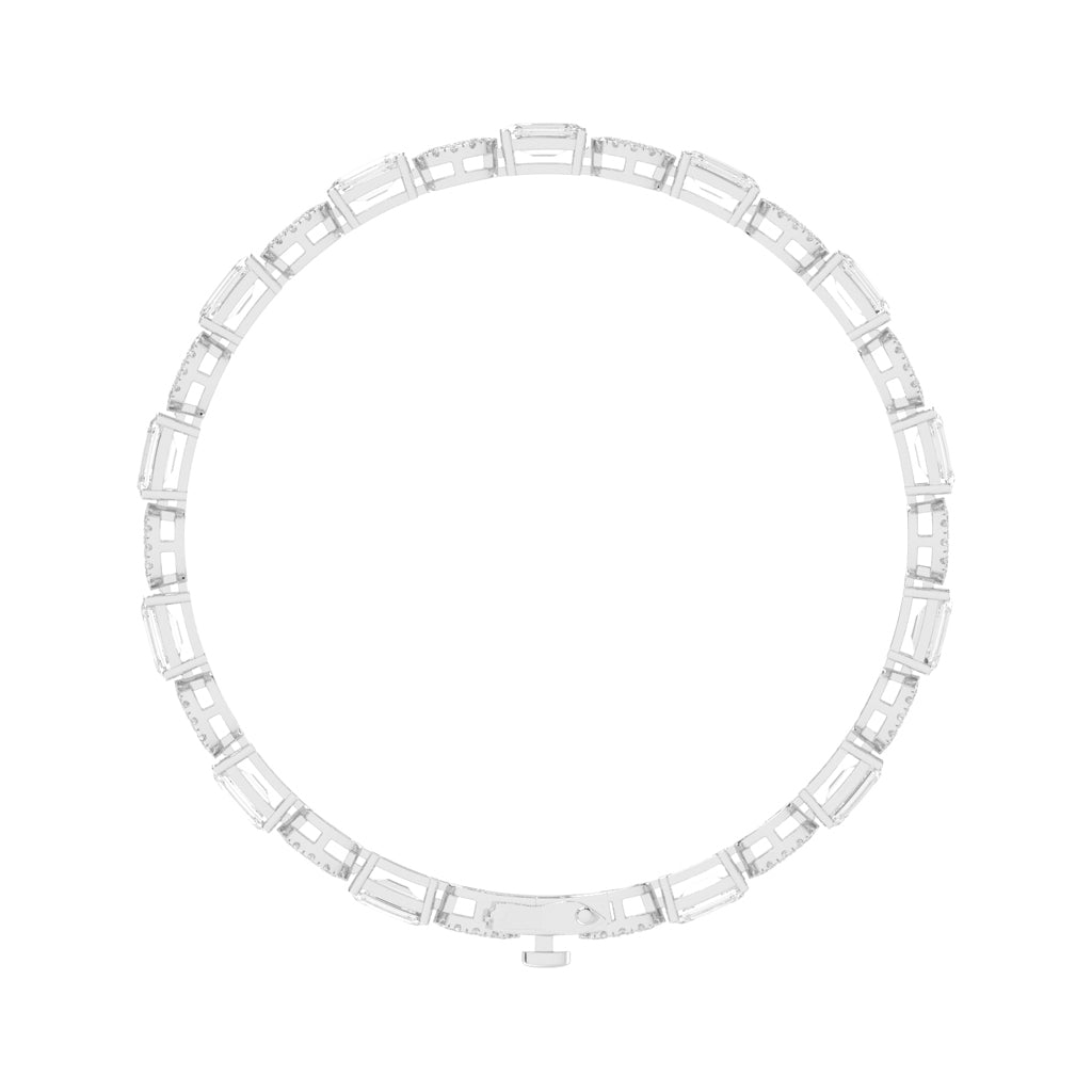 Zeira Emerald Cut Fancy Lab Diamond Bracelet