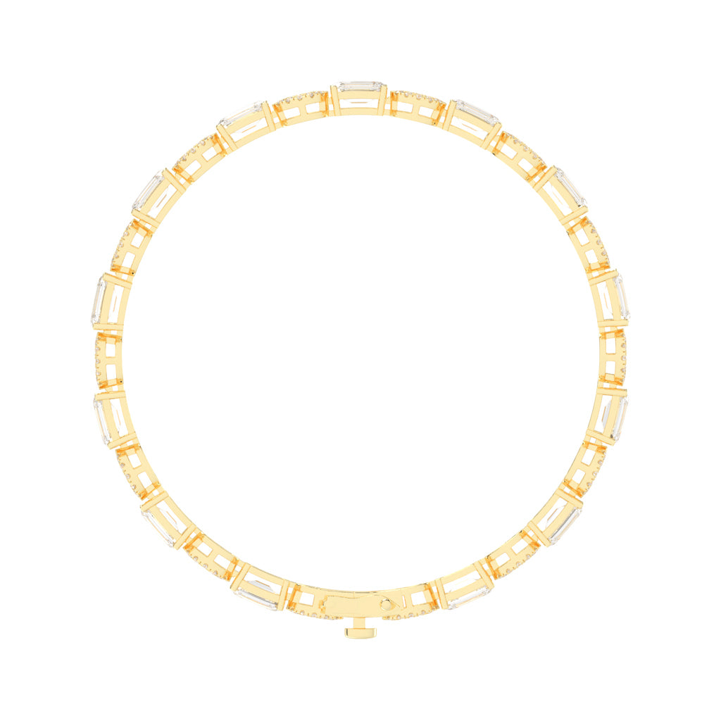 Zeira Emerald Cut Fancy Lab Diamond Bracelet