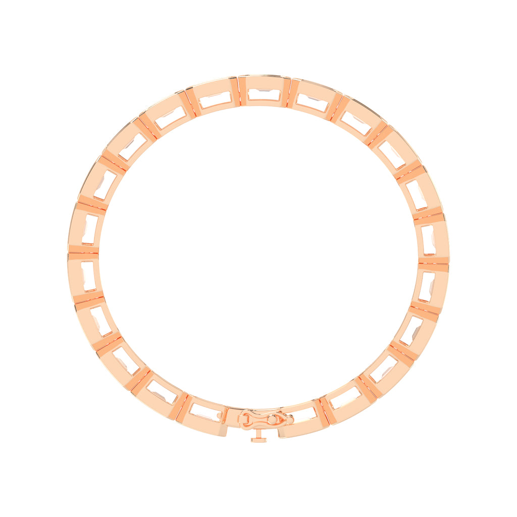 Amara Bezel Set Emerald Tennis Lab Diamond Bracelet