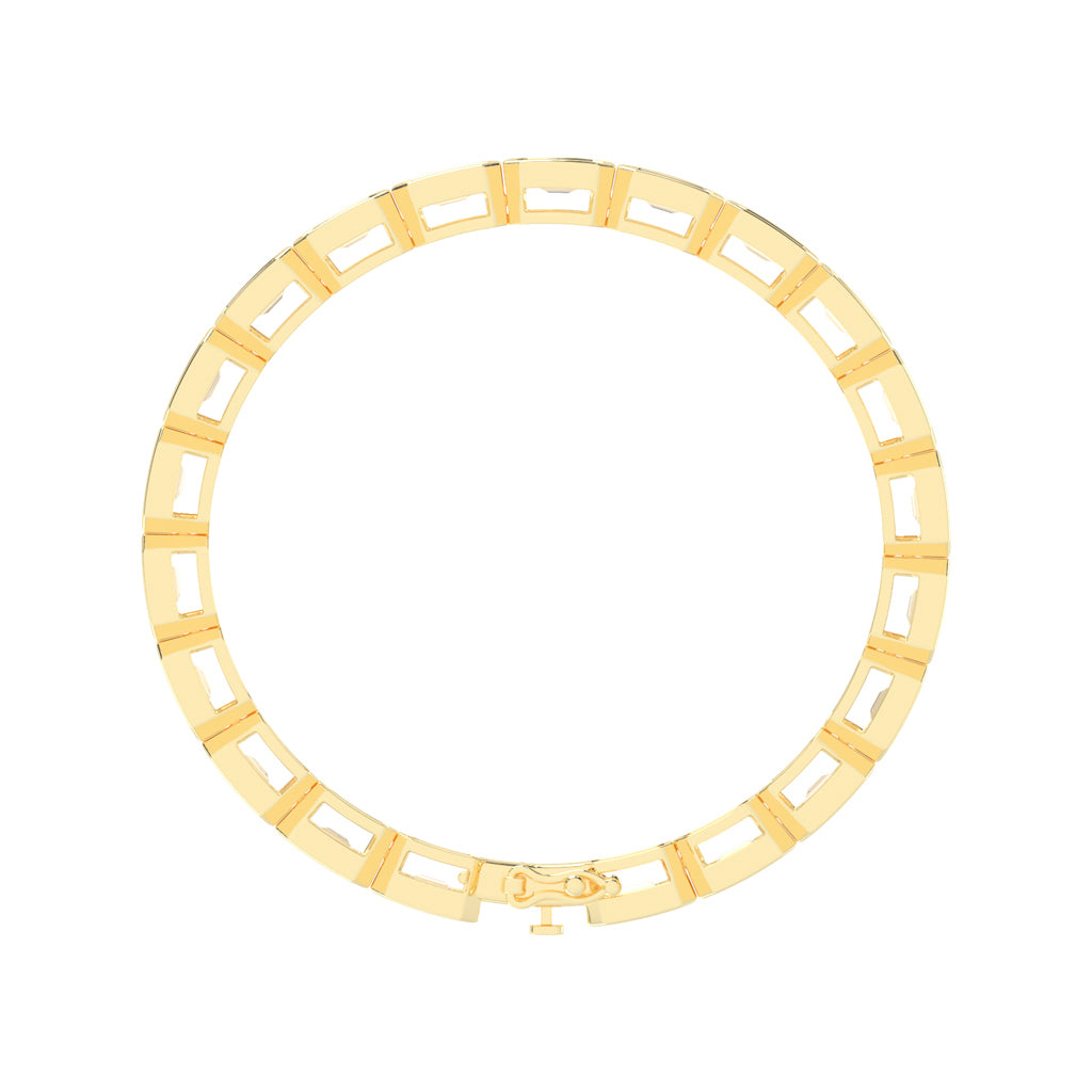 Amara Bezel Set Emerald Tennis Lab Diamond Bracelet