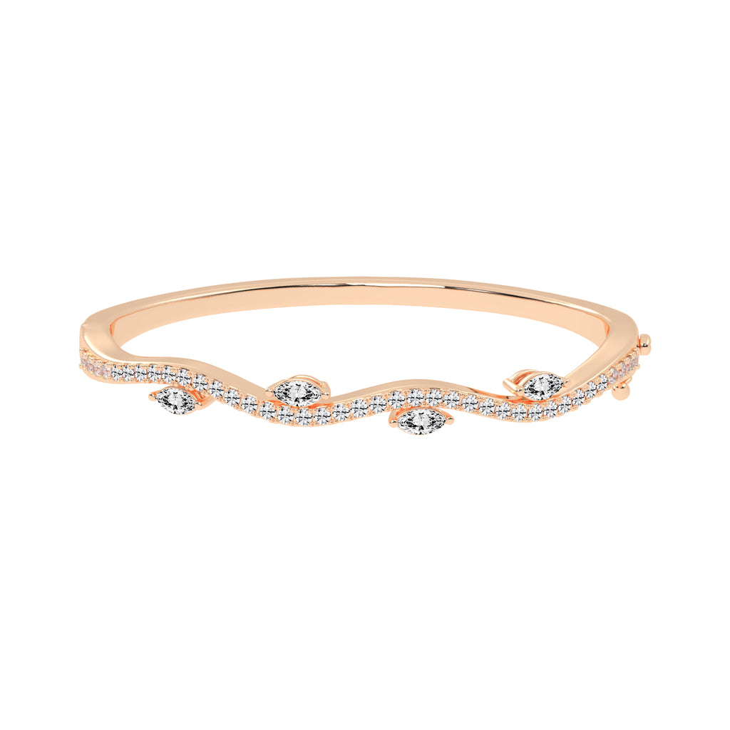 Oriel Marquise Wave Style Kada Lab Diamond Bracelet