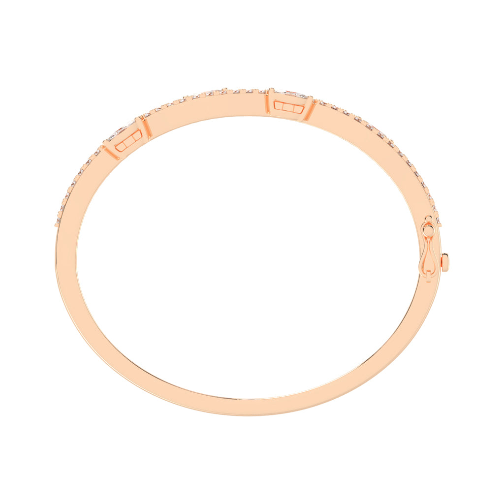 Oriel Marquise Wave Style Kada Lab Diamond Bracelet