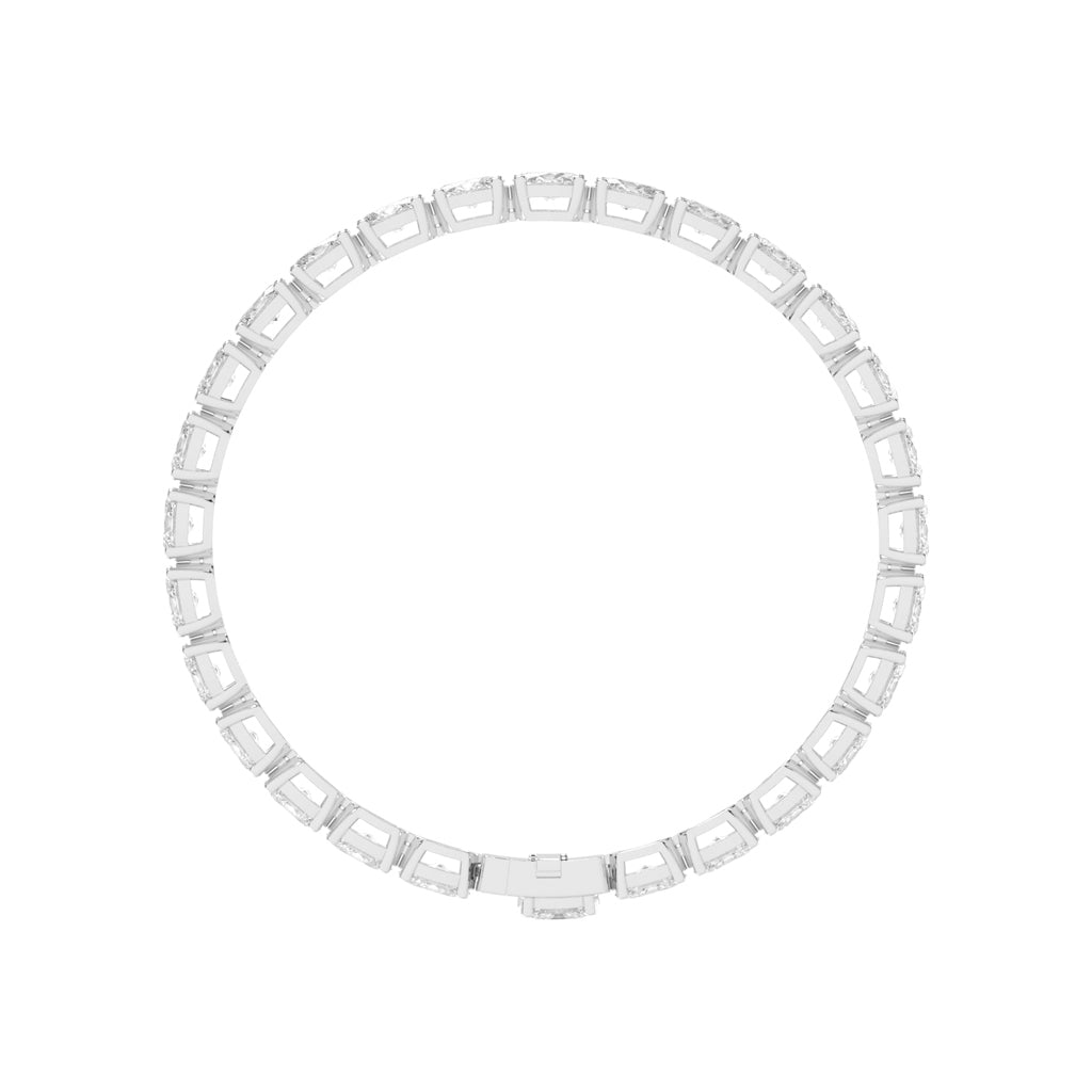 Avari Shared Setting Oval Cut Tennis Lab Diamond Bracelet