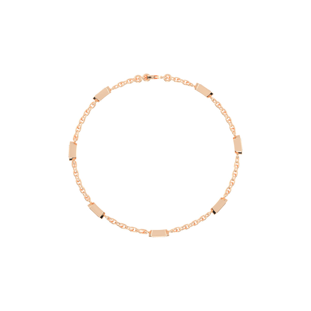 Isola Emerald Cut Link Chain Lab Diamond Bracelet
