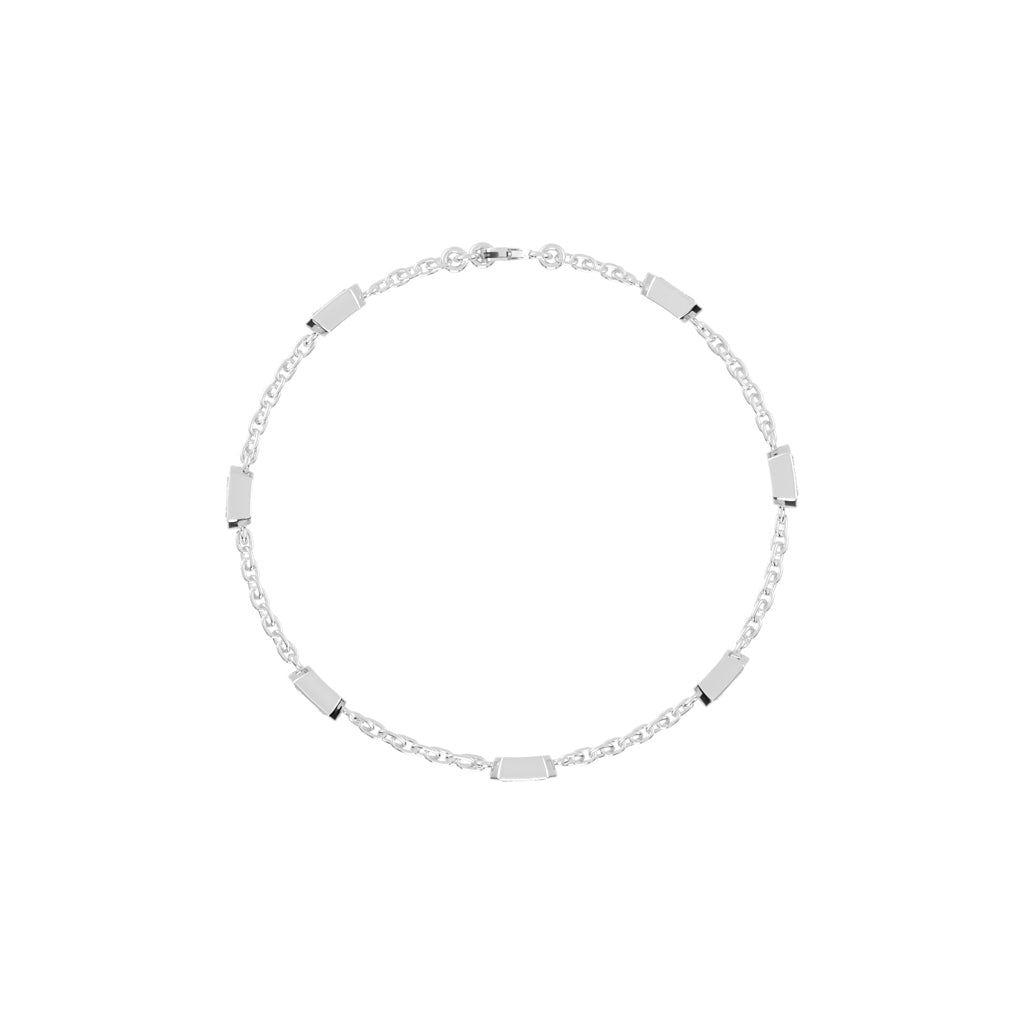 Isola Emerald Cut Link Chain Lab Diamond Bracelet