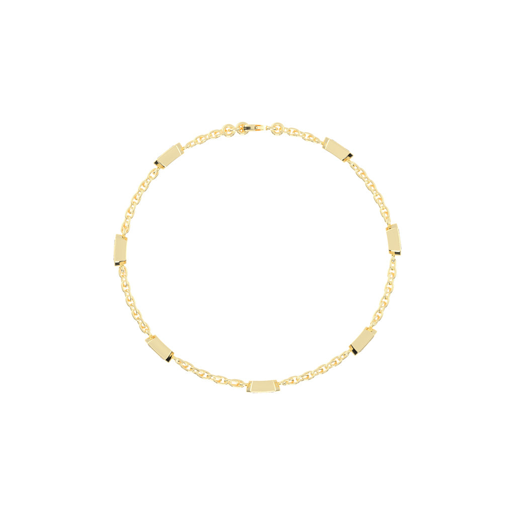 Isola Emerald Cut Link Chain Lab Diamond Bracelet
