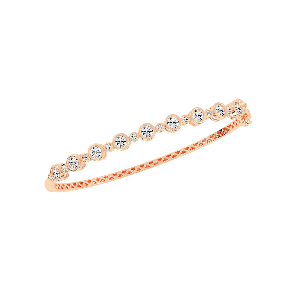 Kaela Bezel Setting Round Kada Lab Diamond Bracelet