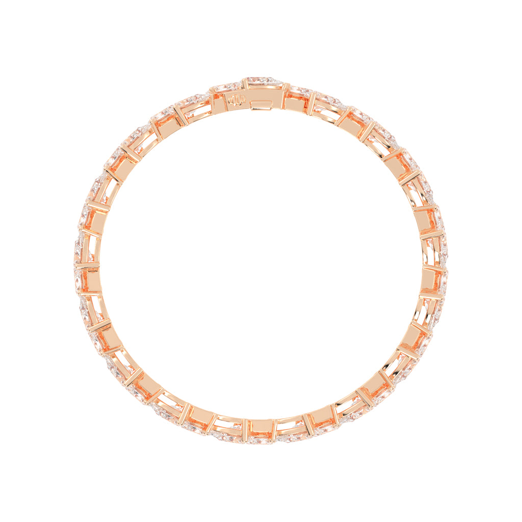 Galya Two Row Pear Cut Fancy Lab Diamond Bracelet