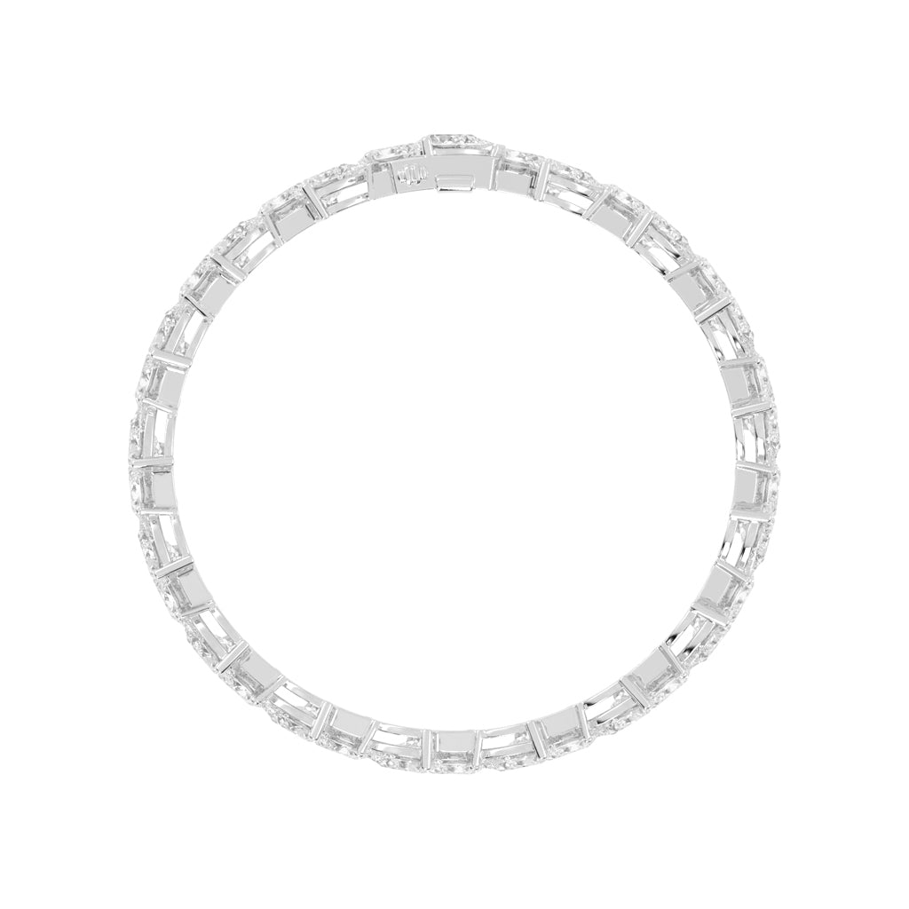 Galya Two Row Pear Cut Fancy Lab Diamond Bracelet