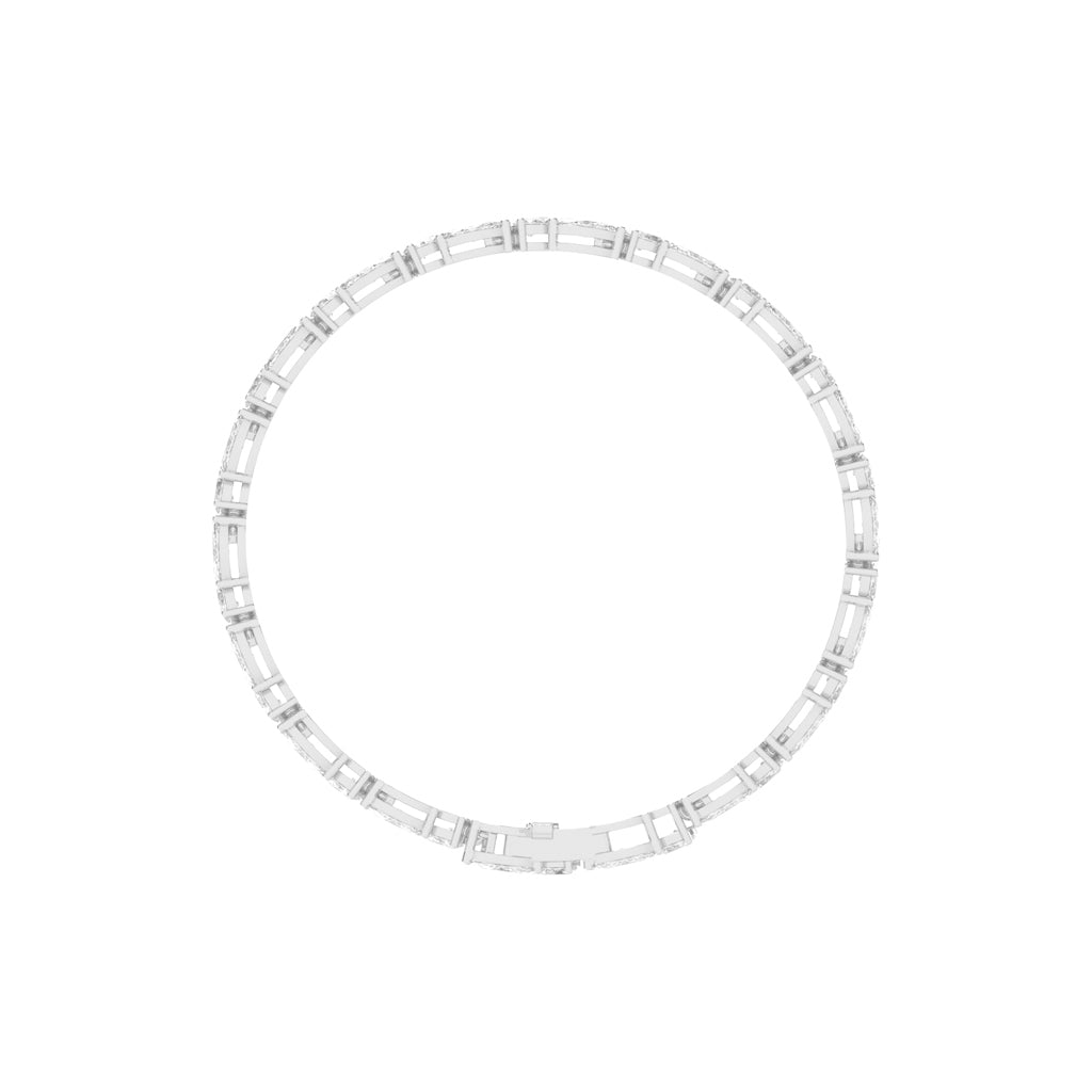 Solis Two Row Marquise Cut Fancy Lab Diamond Bracelet