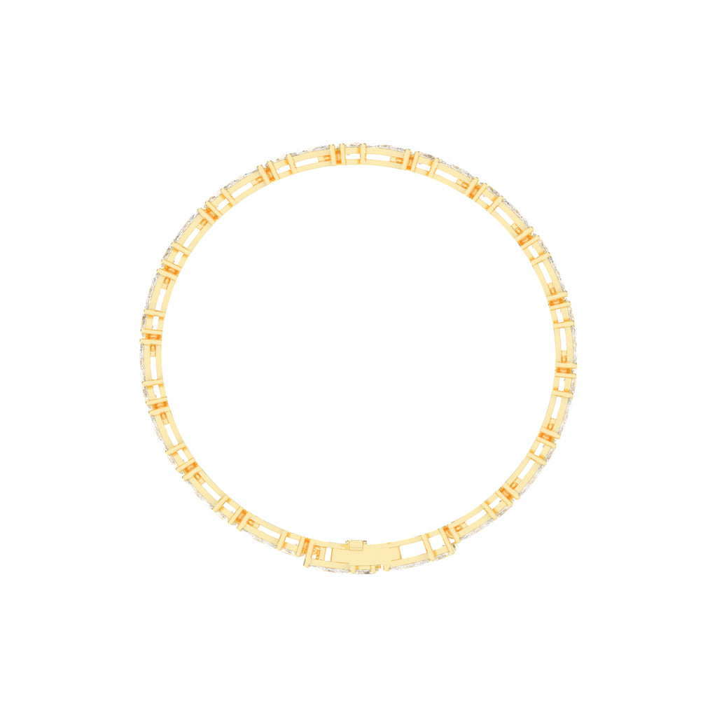 Solis Two Row Marquise Cut Fancy Lab Diamond Bracelet